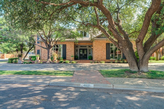 view of front of property with french doors