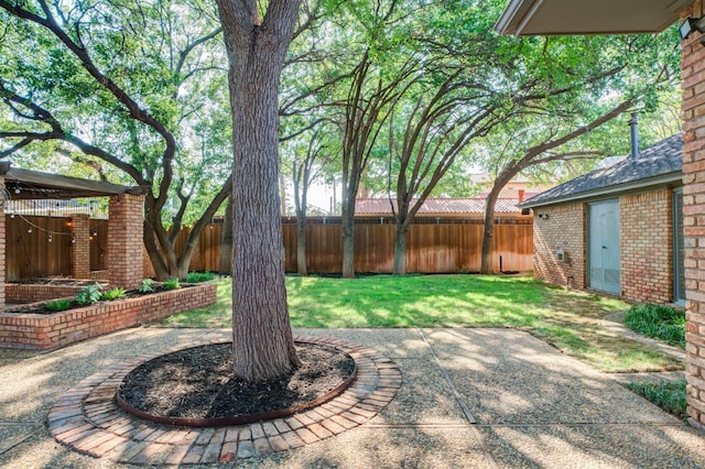 view of yard with a patio