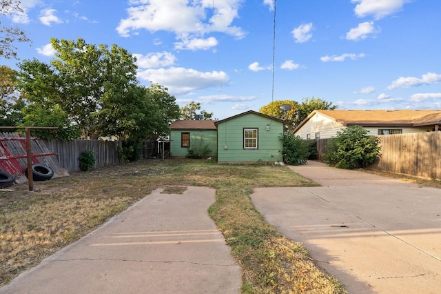 view of single story home