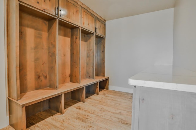 mudroom featuring light hardwood / wood-style floors