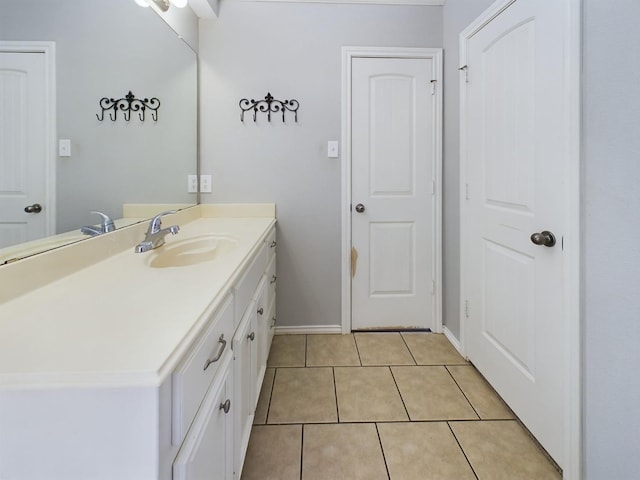 bathroom featuring vanity and tile patterned floors