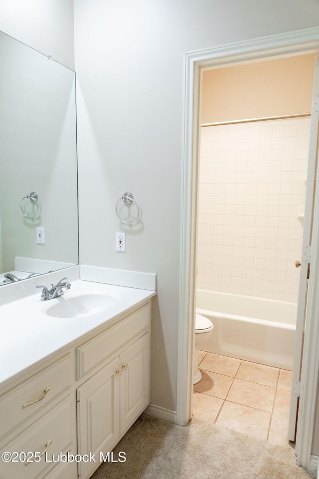 4420 87th St, Lubbock, TX 79424 - full bath featuring toilet, vanity, and tile patterned flooring