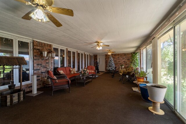 view of sunroom