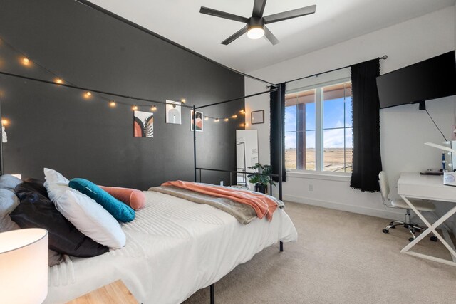 view of carpeted bedroom