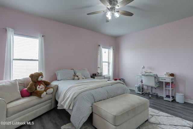 12010 N Crk 1500, Shallowater, TX 79363 - bedroom featuring wood finished floors, baseboards, and ceiling fan