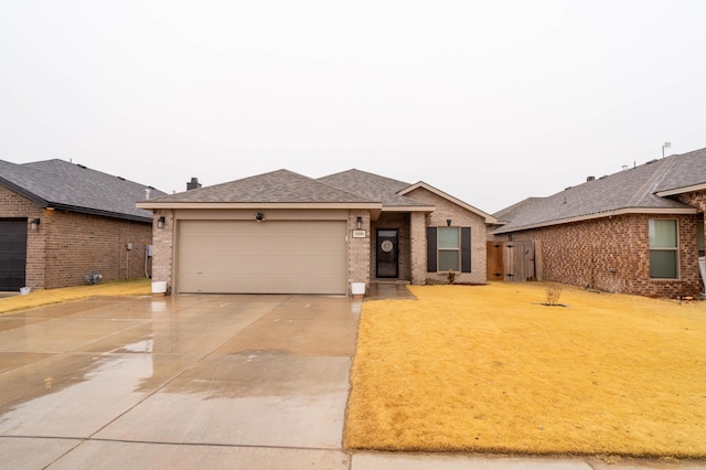 ranch-style home with a garage