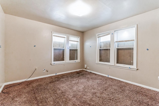 view of carpeted empty room