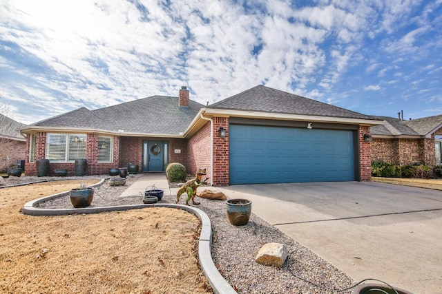 ranch-style house with a garage