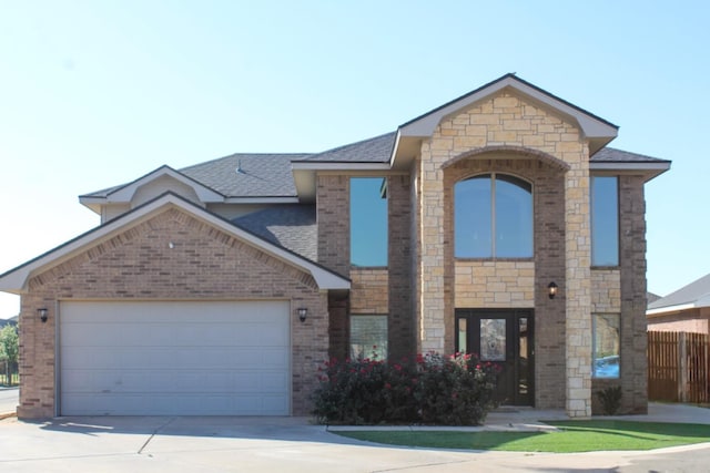 view of front facade with a garage