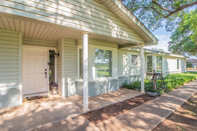 view of doorway to property