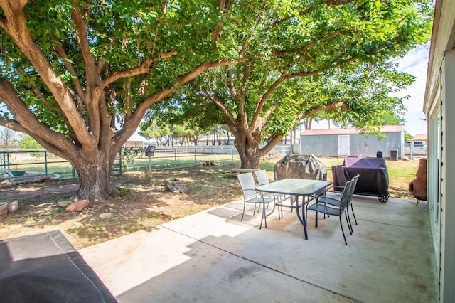 view of patio with grilling area