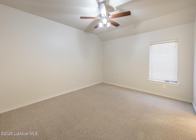 4003 124th St, Lubbock, TX 79423 - carpeted spare room featuring ceiling fan and vaulted ceiling