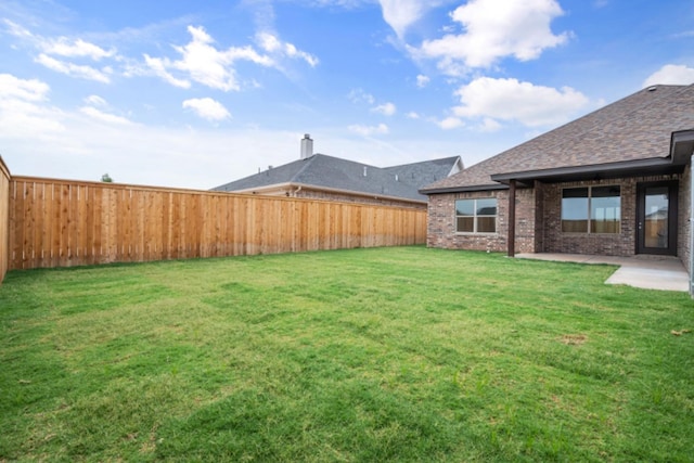 view of yard with a patio area