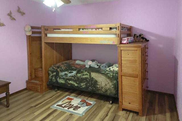 bedroom featuring hardwood / wood-style flooring