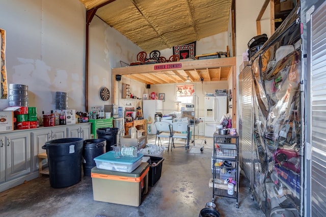 miscellaneous room with concrete flooring