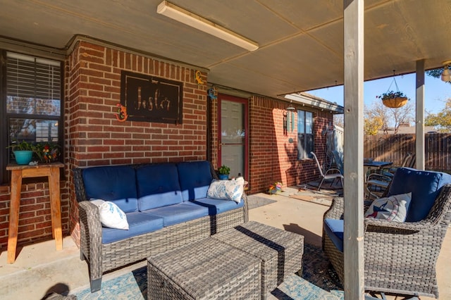 view of patio / terrace with outdoor lounge area