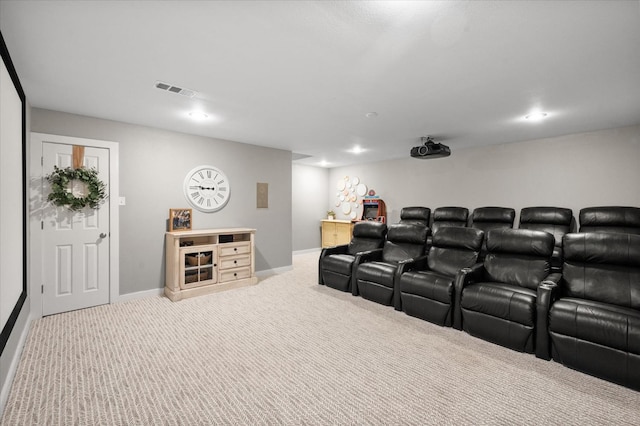 8405 E County Rd 6100, Idalou, TX 79329 - carpeted cinema room featuring baseboards and recessed lighting