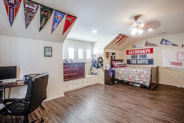 bedroom with hardwood / wood-style flooring