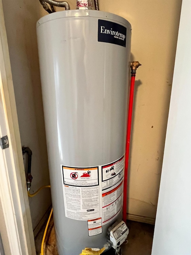 utilities featuring gas water heater