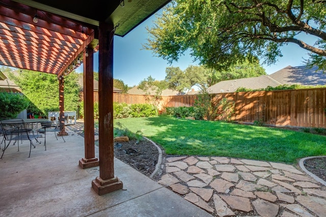 view of patio / terrace with a pergola