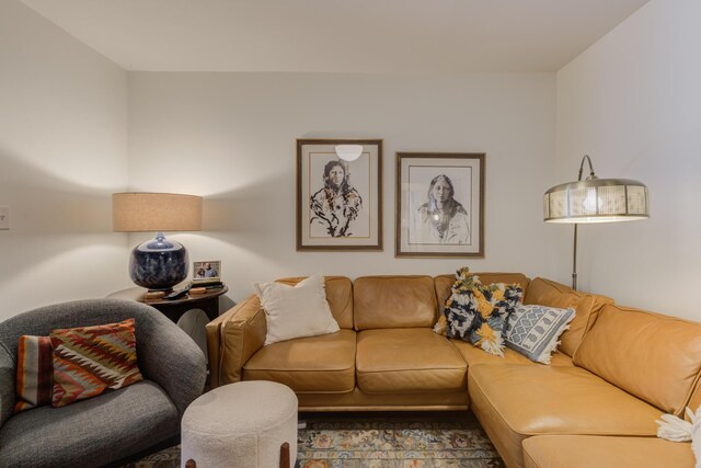 living room featuring plenty of natural light