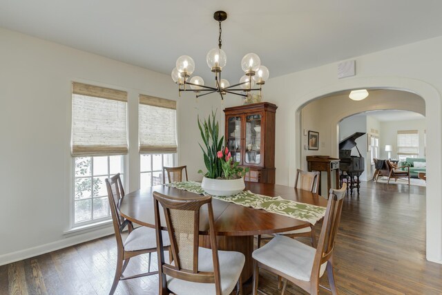 home office with dark hardwood / wood-style floors and ceiling fan