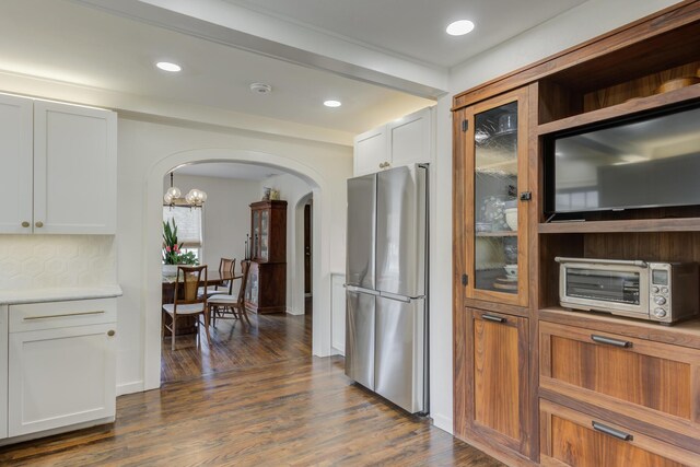 entryway featuring dark wood-type flooring