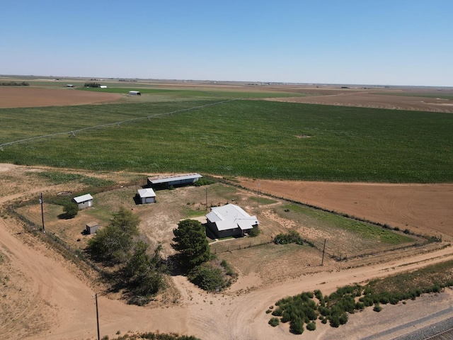 aerial view featuring a rural view