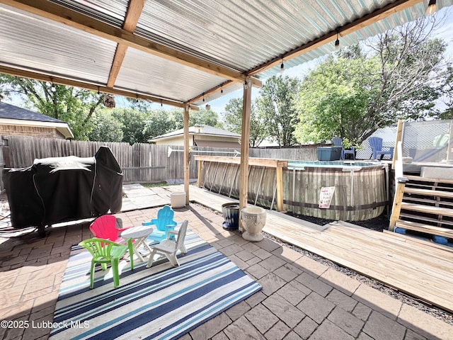 5623 87th St, Lubbock, TX 79424 - fenced backyard featuring a patio area