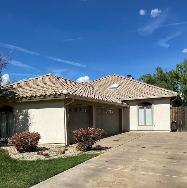 view of home's exterior featuring a garage