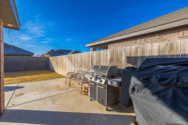 view of patio / terrace with area for grilling