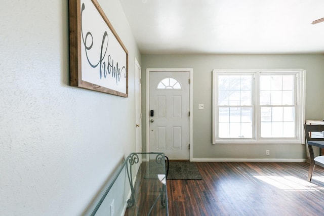 entryway featuring dark hardwood / wood-style floors