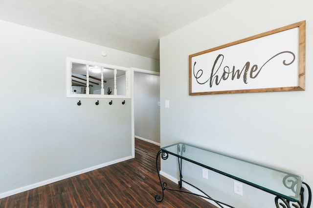 interior space featuring dark hardwood / wood-style floors