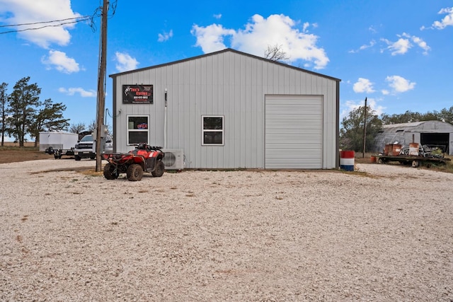 view of outdoor structure featuring a garage