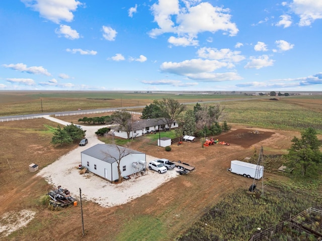 aerial view featuring a rural view