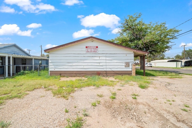 view of property exterior