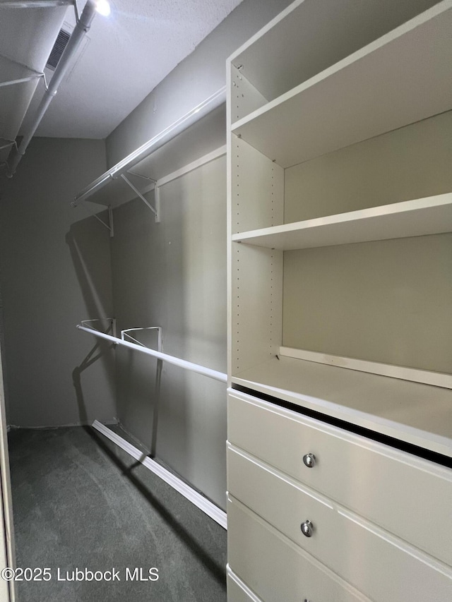 9802 Toledo Ave, Lubbock, TX 79424 - walk in closet with dark colored carpet