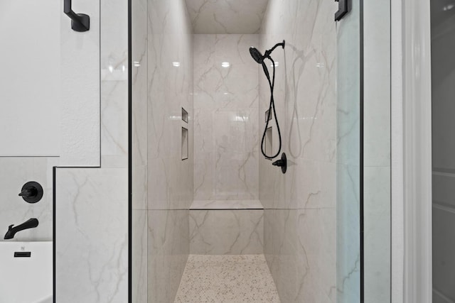 bathroom with walk in shower