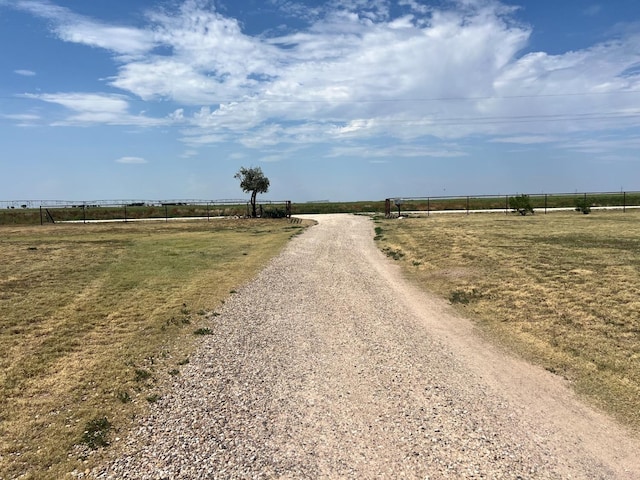 view of street featuring a rural view