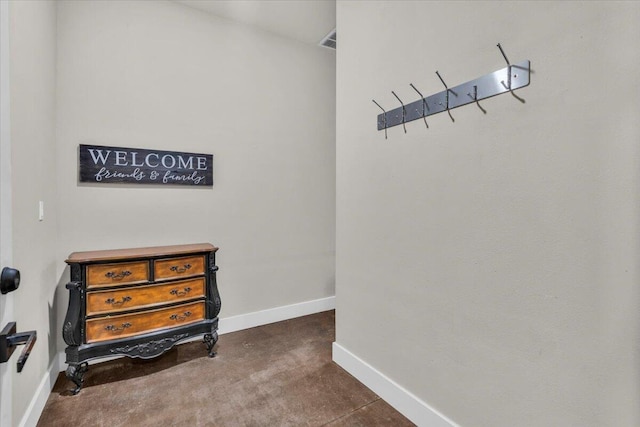 spacious closet featuring visible vents