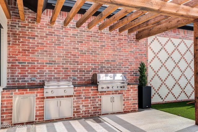 4510 Zadar Ave, Lubbock, TX 79407 - view of patio with exterior kitchen