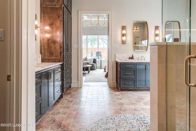 4510 Zadar Ave, Lubbock, TX 79407 - full bath featuring vanity, ensuite bathroom, and a shower with shower door