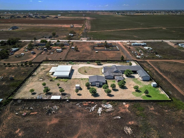 bird's eye view with a rural view