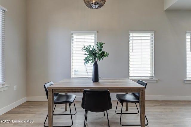 5713 119th St, Lubbock, TX 79424 - dining room with baseboards, healthy amount of natural light, and light wood-style flooring
