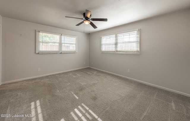 3410 53rd St, Lubbock, TX 79413 - carpeted spare room featuring a ceiling fan and baseboards