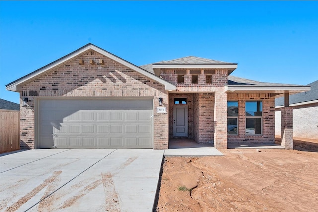 view of front of home featuring a garage