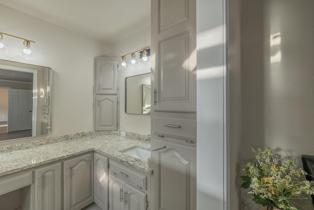 bathroom featuring vanity and separate shower and tub