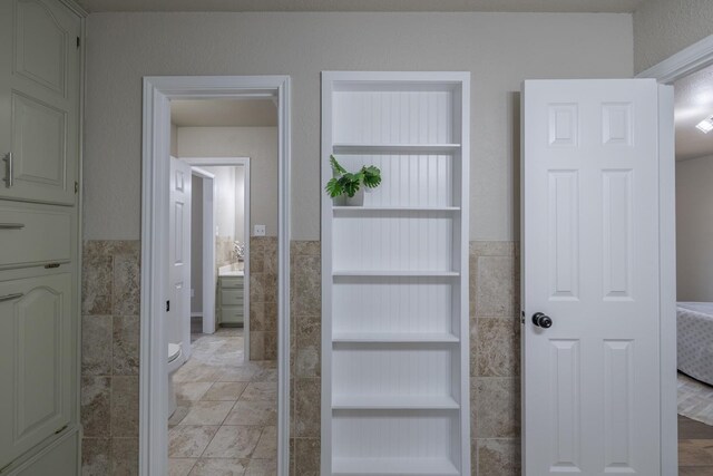 bathroom featuring hardwood / wood-style flooring and vanity