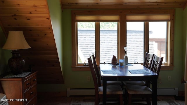 33405 Keystone Dr, Soldotna, AK 99669 - dining room with a baseboard heating unit and plenty of natural light