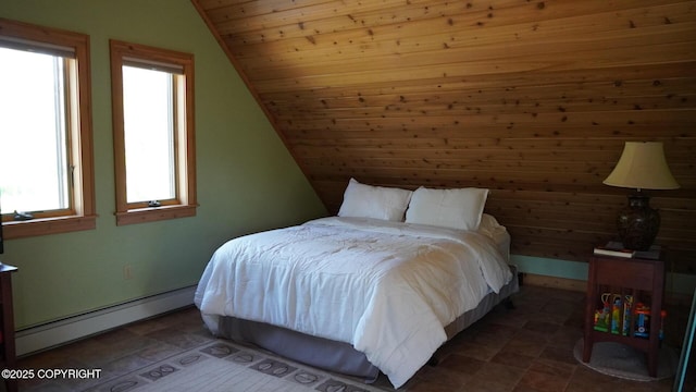 33405 Keystone Dr, Soldotna, AK 99669 - bedroom featuring baseboard heating and lofted ceiling